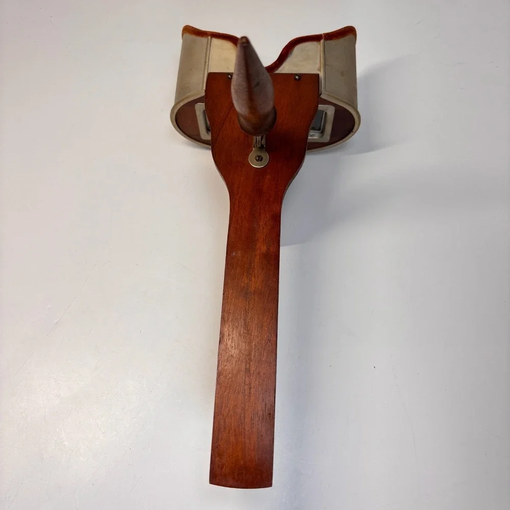 Antique Stereoscope‎ With Wooden Handle & Metal Hood 12